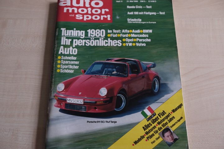 Deckblatt Auto Motor und Sport (11/1980)